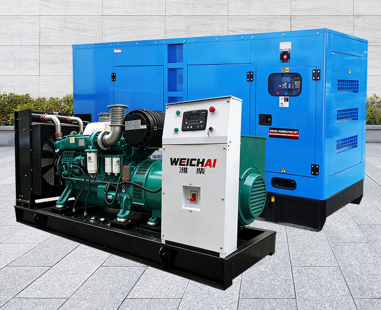 山东潍柴开架型柴油发电机组400KW全铜无刷发电机