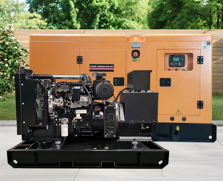 珀金斯64KW/80KVA静音型柴油发电机，1104A-44TG2动力，低噪音环保设计