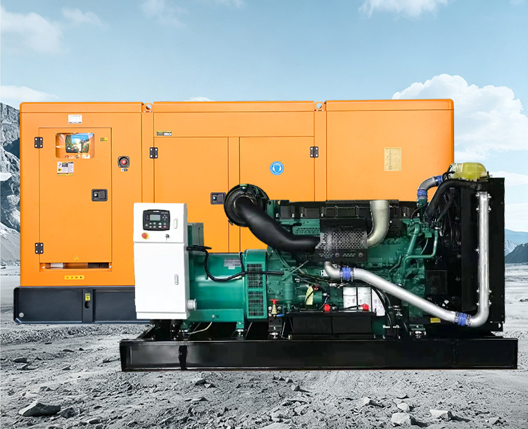 沃尔沃300KW375kva柴油发电机组，TAD1343GE-B发动机，增压中冷设计，大型厂矿企业常用电源